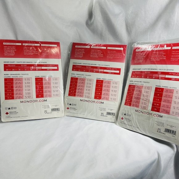 3 Packs MONDOR 397 Dance Tights Child Size 2-6 Footed Black - Picture 5 of 5